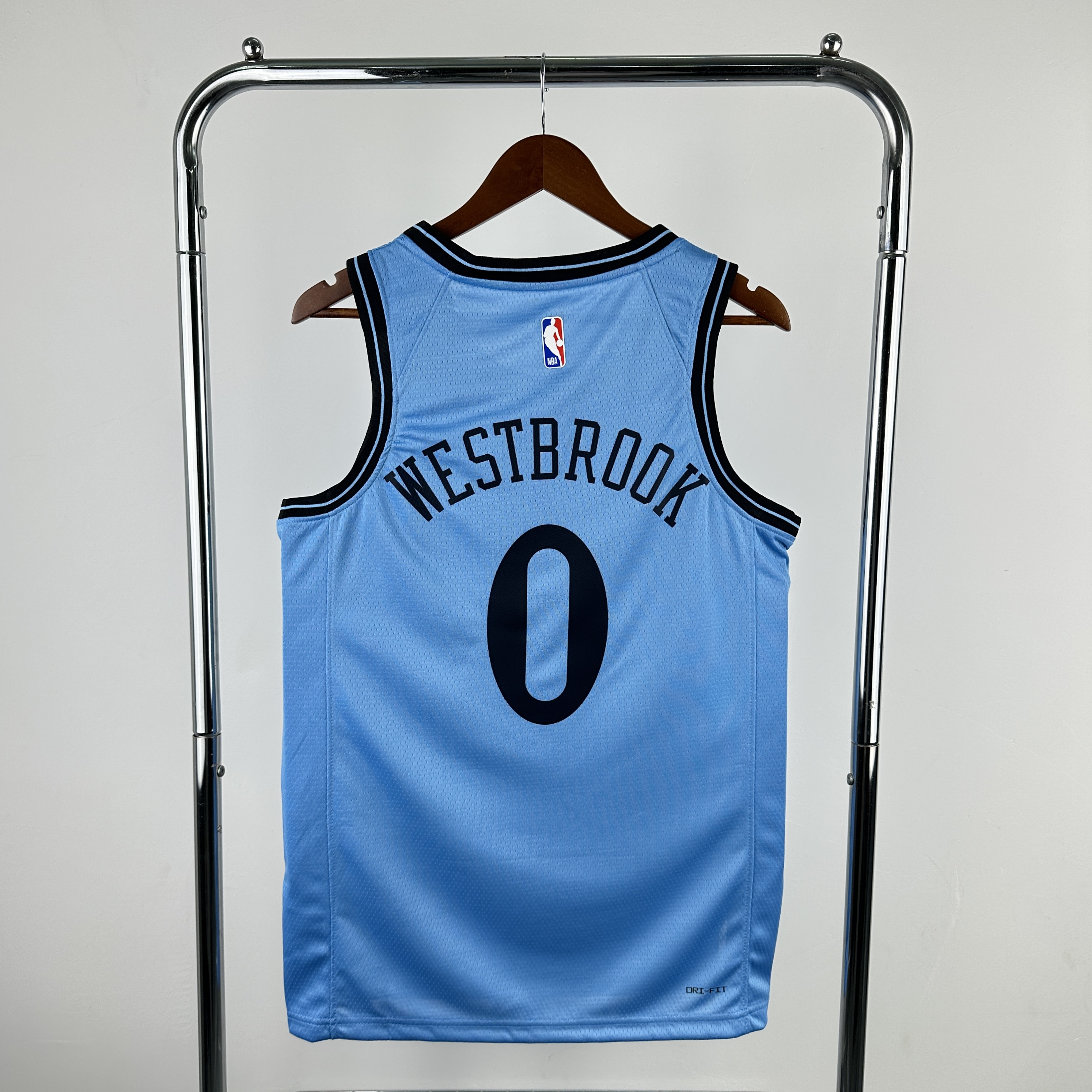 Men Los Angeles Clippers #0 Westbrook Light Blue City Edition Season Nike 2025 NBA Jersey